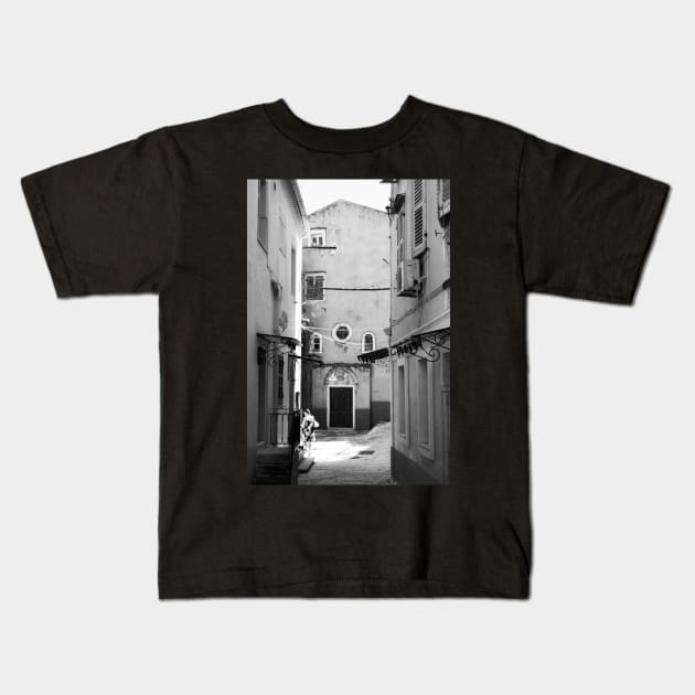 A View of Corfu Town, Greece Kids T-Shirt by golan22may